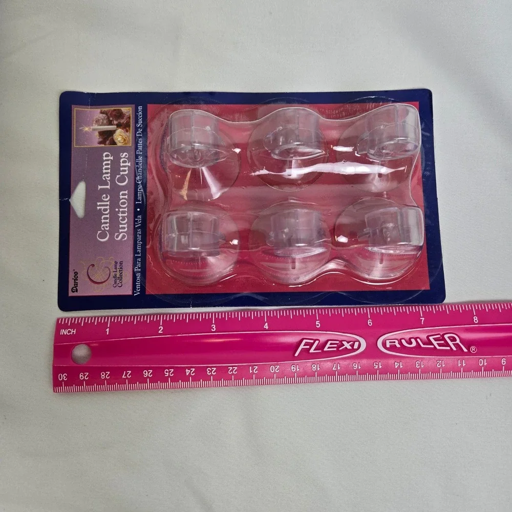 Darice Candle Lamp‎ Suction Cups NOS, 2 Packs of 6, Vintage 2005 2445-96 New